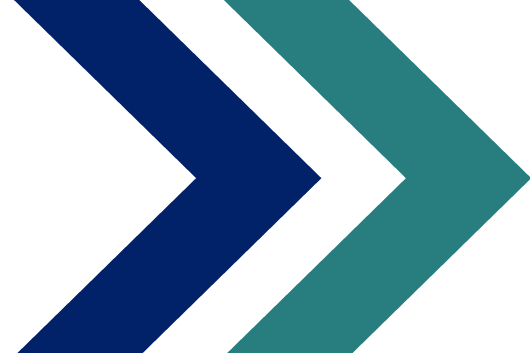 CSPD logo: two right-facing arrows, one navy and one teal